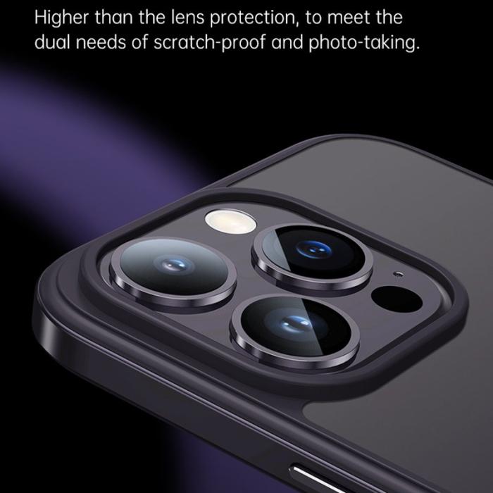 SULADA - SULADA Minrui Series iPhone 15 Pro Skal TPU + Härdat Glas - Rosa