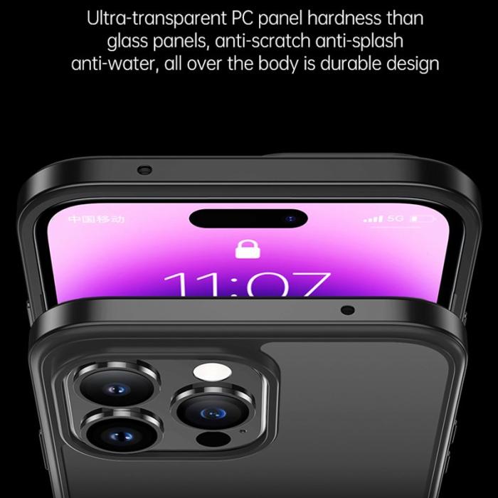 SULADA - SULADA Minrui Series iPhone 15 Pro Skal TPU + Härdat Glas Svart