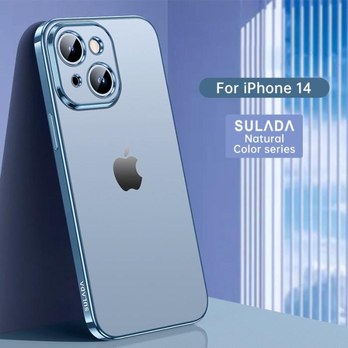 SULADA - SULADA Nature Series iPhone 14 Skal Ultra Slim TPU Matt Baby Blue