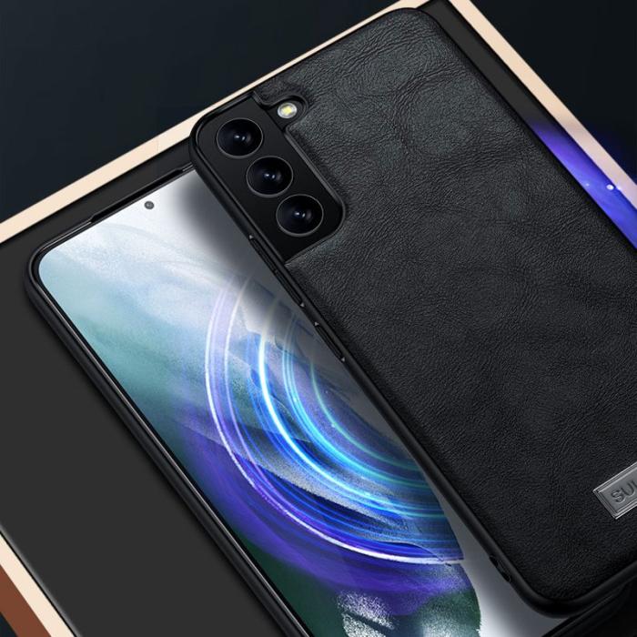 SULADA - SULADA Galaxy S22 Ultra 5G Skal PU Läder Brun
