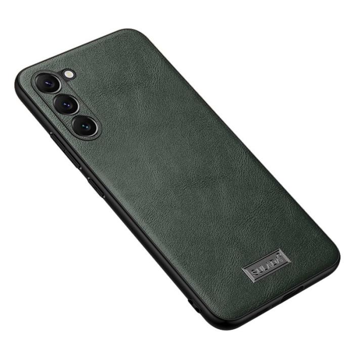 SULADA - SULADA Galaxy S23 Skal PU Läder Coated TPU + PC Grön