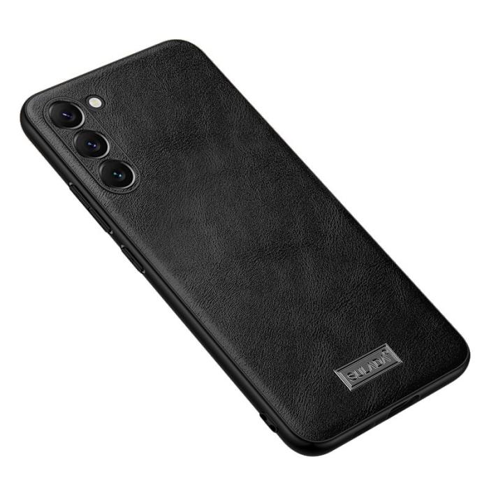 SULADA - SULADA Galaxy S23+ Skal PU Läder Coated TPU + PC Svart