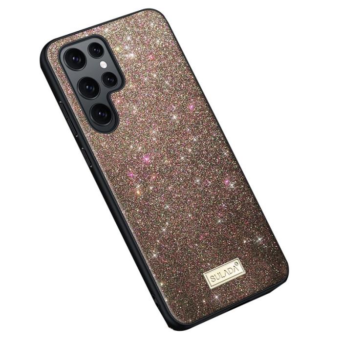 SULADA - SULADA Galaxy S23 Ultra Skal PU Läder Glittrande Flera Färger