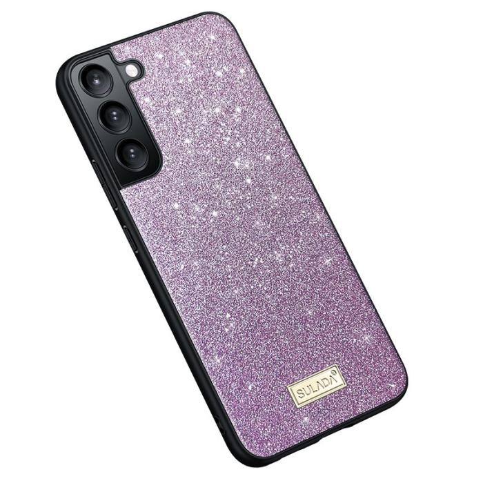 SULADA - SULADA Galaxy S24 Skal Glitter PU Läder + PC + TPU Lila