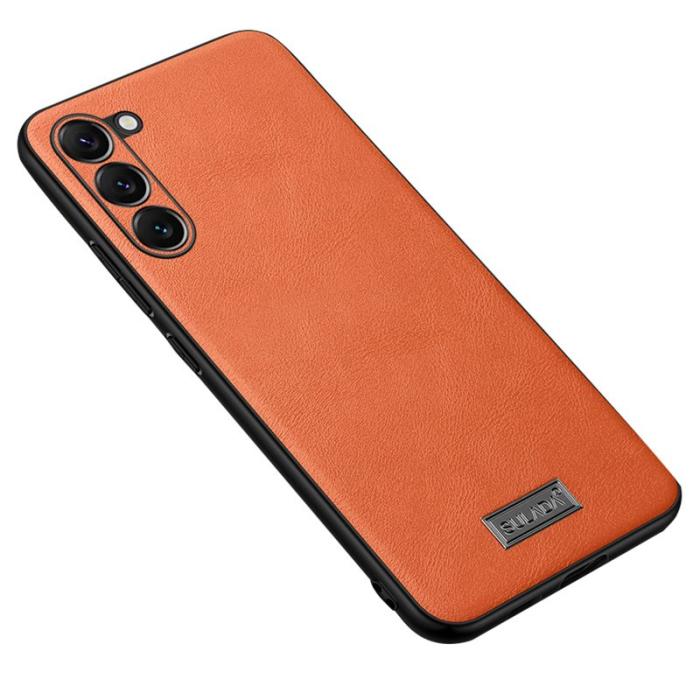 SULADA - SULADA Galaxy S24+ Skal PU Läder TPU PC Anti-drop Orange