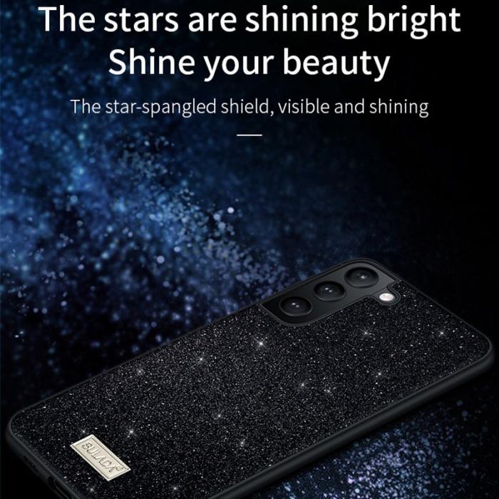SULADA - SULADA Galaxy S24 Ultra Skal PU Läder TPU Glitter Svart