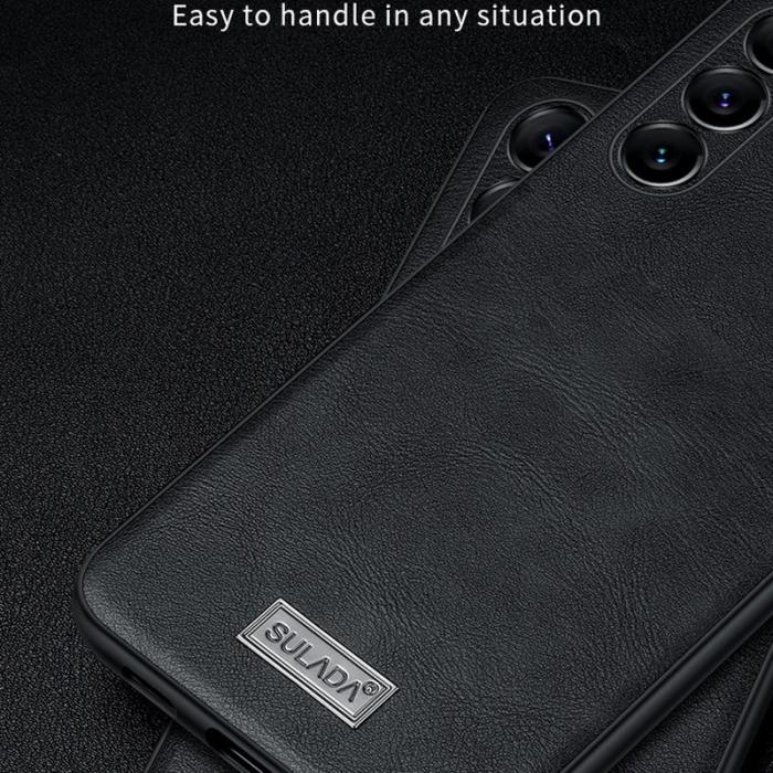 SULADA - SULADA Galaxy S24 Ultra Skal PU Läder TPU PC Röd