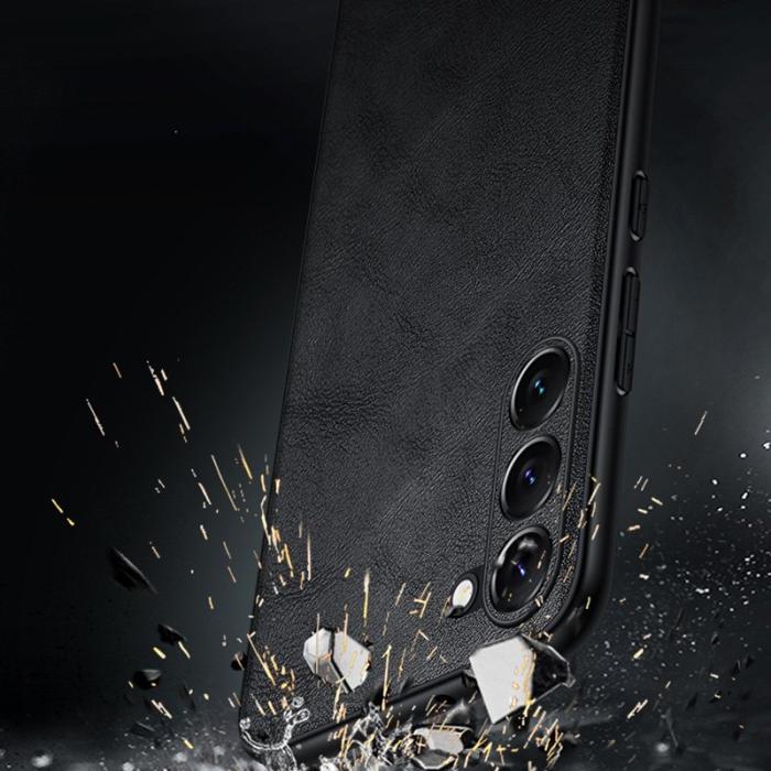 SULADA - SULADA Galaxy S24 Ultra Skal PU Läder TPU PC Svart