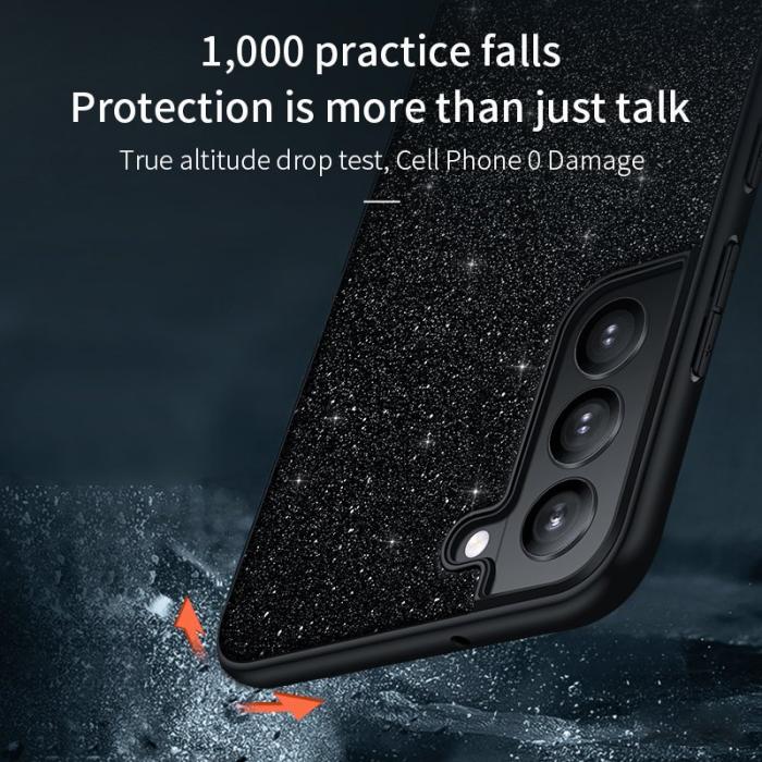 SULADA - SULADA Galaxy S25+ Skal PU Läder + PC + TPU Glittrig Lila