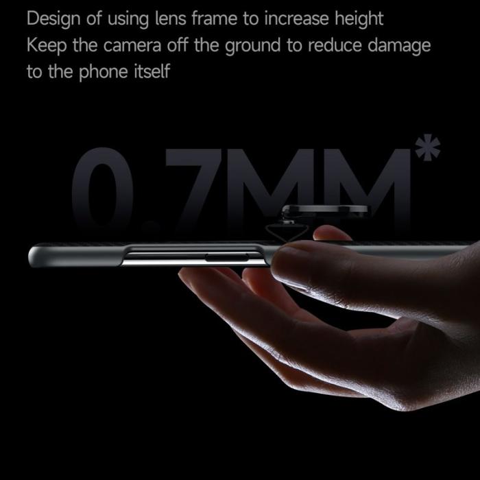 SULADA - SULADA Galaxy Z Flip5 Fodral Läder PC Blå Carbon Fiber