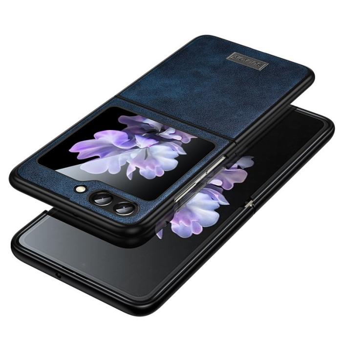 SULADA - SULADA Galaxy Z Flip5 Fodral PU Läder TPU Blå