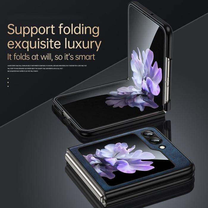 SULADA - SULADA Galaxy Z Flip7 FE 5G Skal PU Läder TPU PC Brun