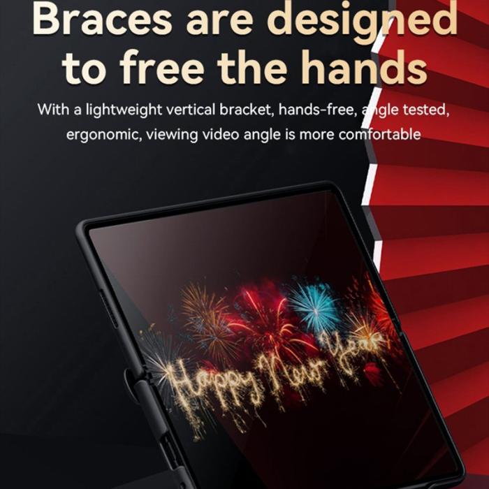 SULADA - SULADA Galaxy Z Fold3 5G Folio Skal PU Läder Orange