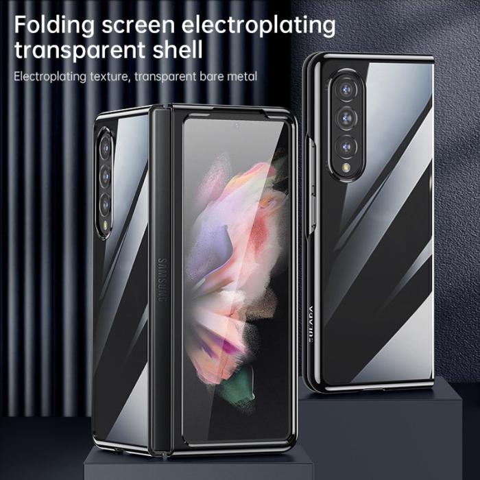SULADA - SULADA Galaxy Z Fold4 5G Skal Klart Elektropläterad Silver