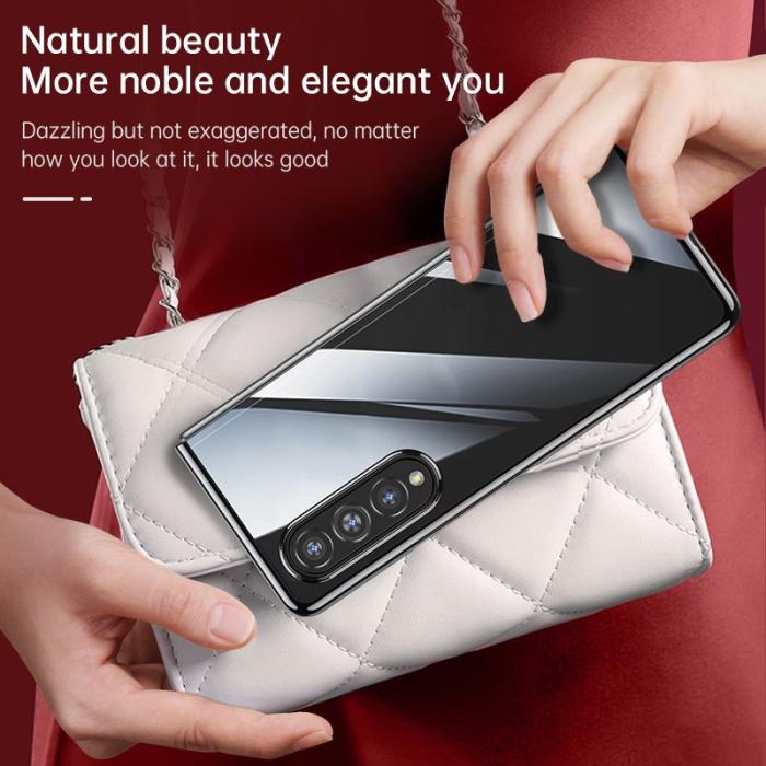 SULADA - SULADA Galaxy Z Fold4 5G Skal Klart Elektropläterad Silver