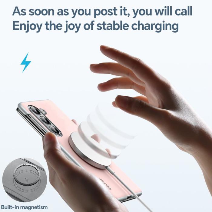 SULADA - SULADA Galaxy Z Fold5 5G Skal Hinge Skydd Läder+PC Vit