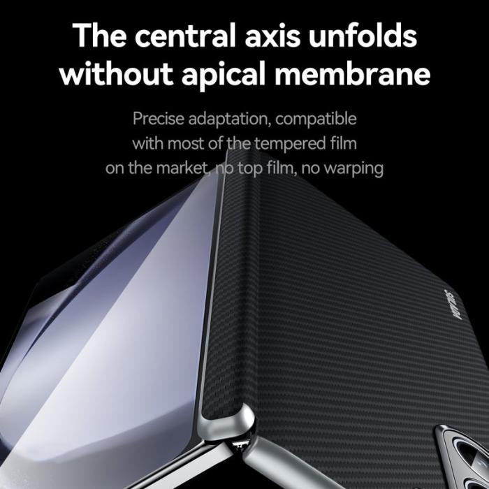 SULADA - SULADA Galaxy Z Fold5 5G Skal Läder+PC Svart