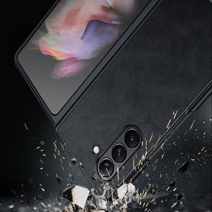 SULADA - SULADA Galaxy Z Fold5 5G Skal PU Läder TPU+PC Brun