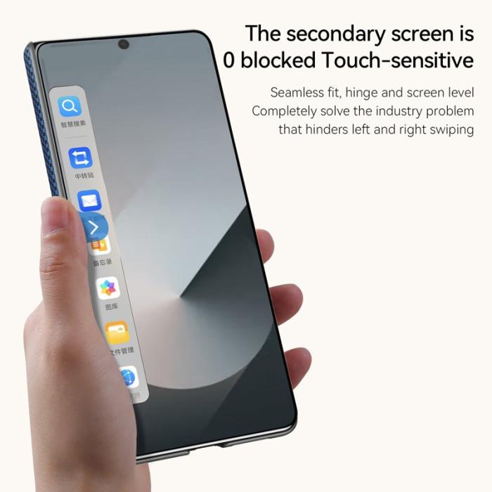 SULADA - SULADA Galaxy Z Fold5 5G Skal Shockproof Hård PC Sunset Orange