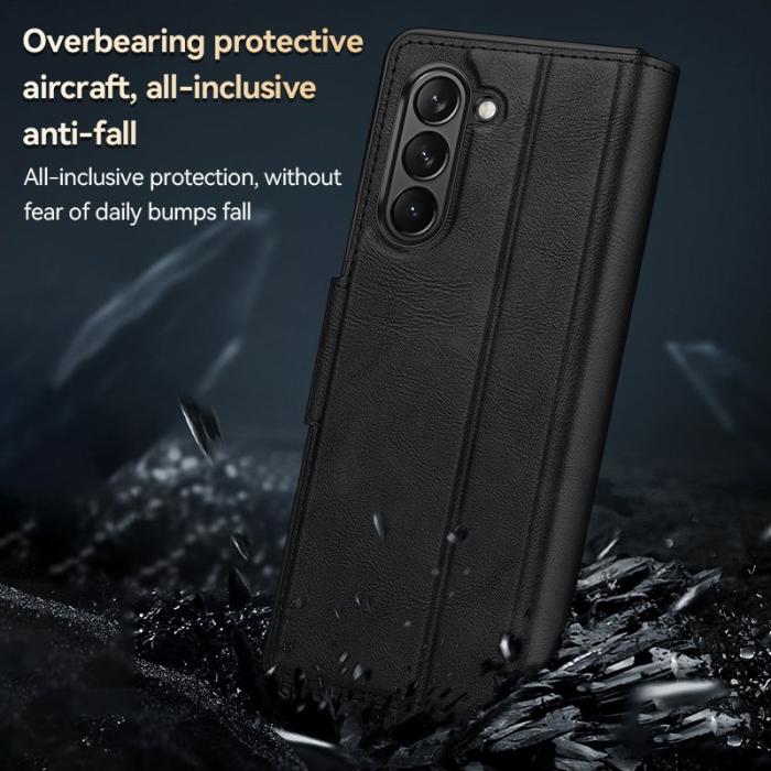 SULADA - SULADA Galaxy Z Fold5 PU Läder Fodral Stöd - Midnattsgrön