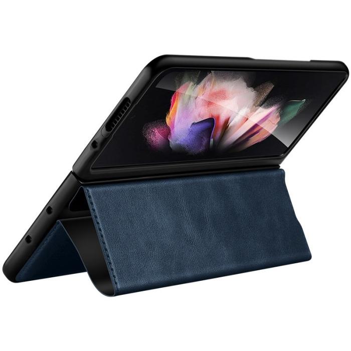 SULADA - SULADA Galaxy Z Fold5 PU Leather Skyddsfodral Röd