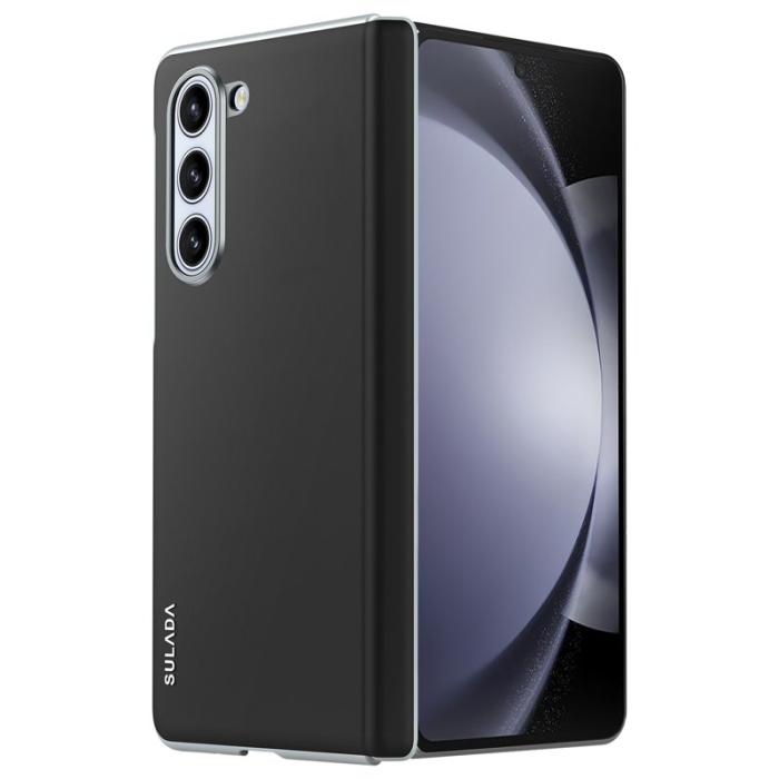SULADA - SULADA Galaxy Z Fold6 5G Skal Läder MagSafe Svart