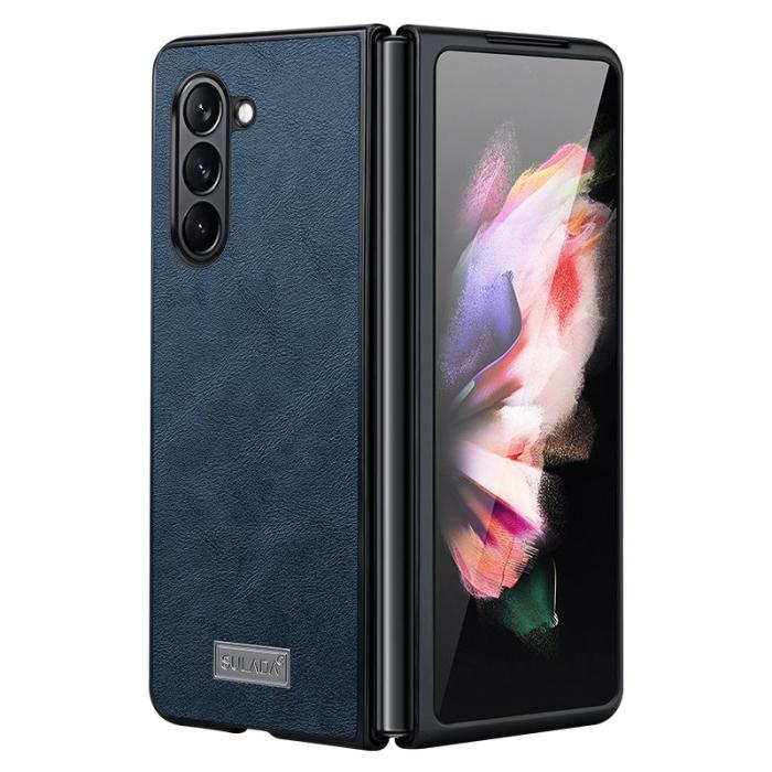 SULADA - SULADA Galaxy Z Fold6 Fodral PU Läder TPU+PC Blå