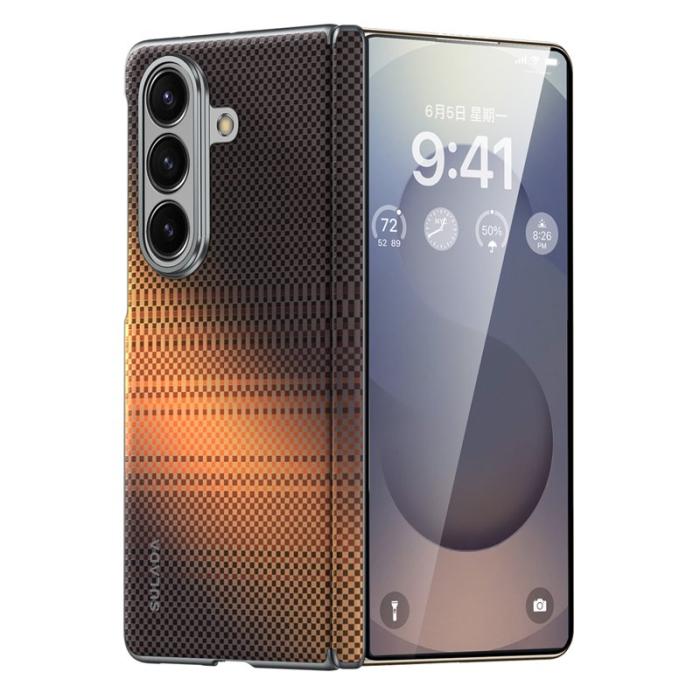 SULADA - SULADA Galaxy Z Fold7 5G Skal Hård PC Shockproof Sunset Orange