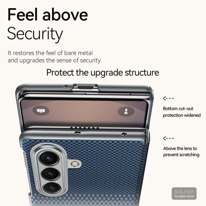 SULADA - SULADA Galaxy Z Fold7 5G Skal Hård PC Shockproof Sunset Orange