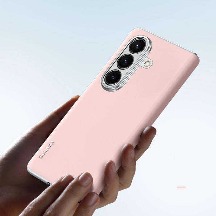 SULADA - SULADA Galaxy Z Fold7 5G Skal Läder MagSafe Svart