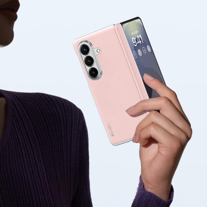 SULADA - SULADA Galaxy Z Fold7 5G Skal Läder MagSafe Vit