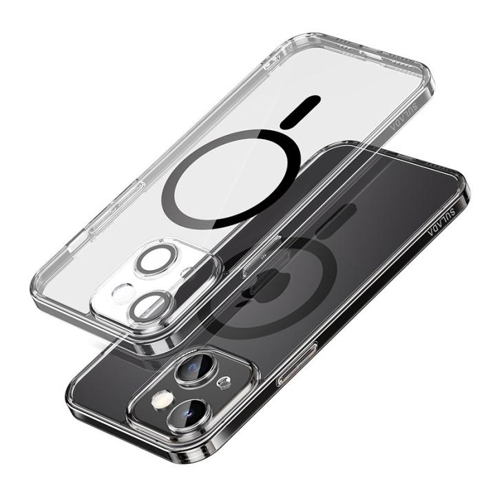 SULADA - SULADA Slim Case iPhone 15 TPU+PC MagSafe Transparent Black