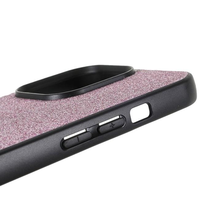 SULADA - SULADA Socialite iPhone 13 Pro Skal Glitter PU Läder Rosa
