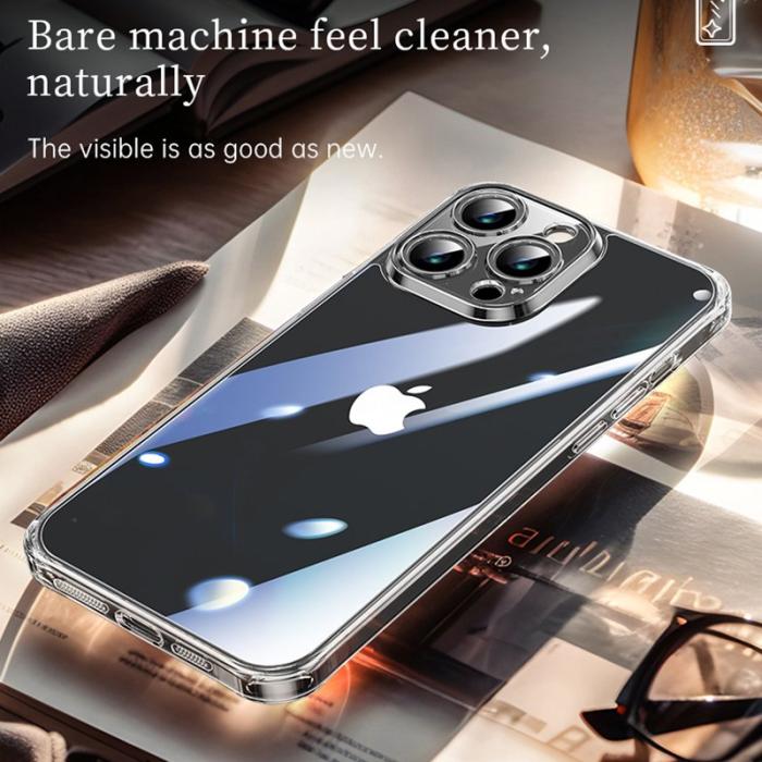 SULADA - SULADA TPU Ram + Härdat Glas Bakskal för iPhone 15 Pro - Transparent