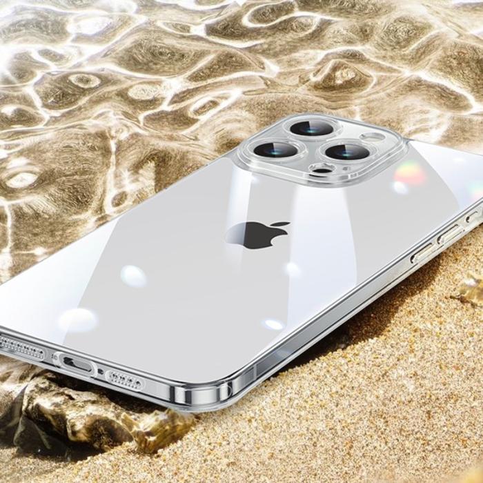 SULADA - SULADA TPU Ram + Härdat Glas Bakskal för iPhone 15 Pro - Transparent