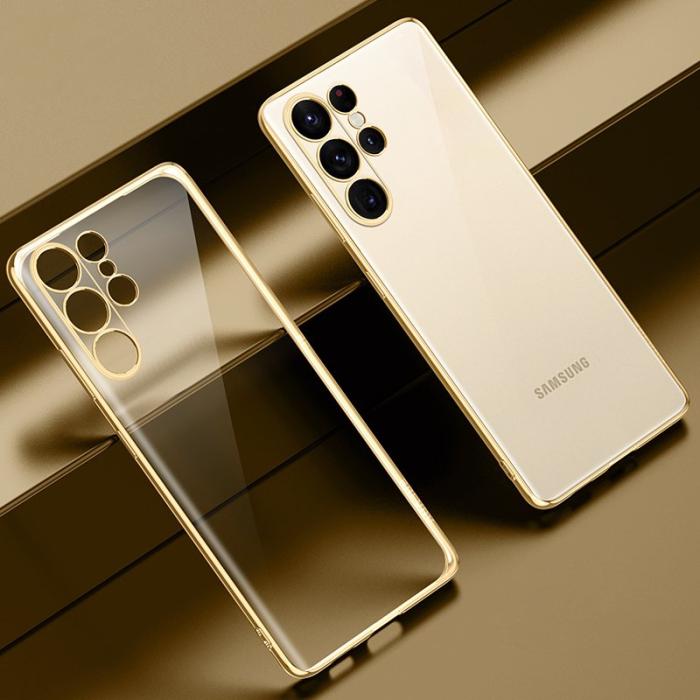 SULADA - SULADA TPU Skal för Galaxy S23 Ultra, Klar - Guld