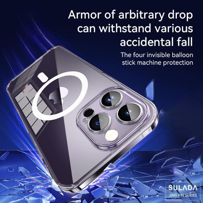 SULADA - SULADA TPU+PC Skal för iPhone 15 Pro MagSafe Transparent Black