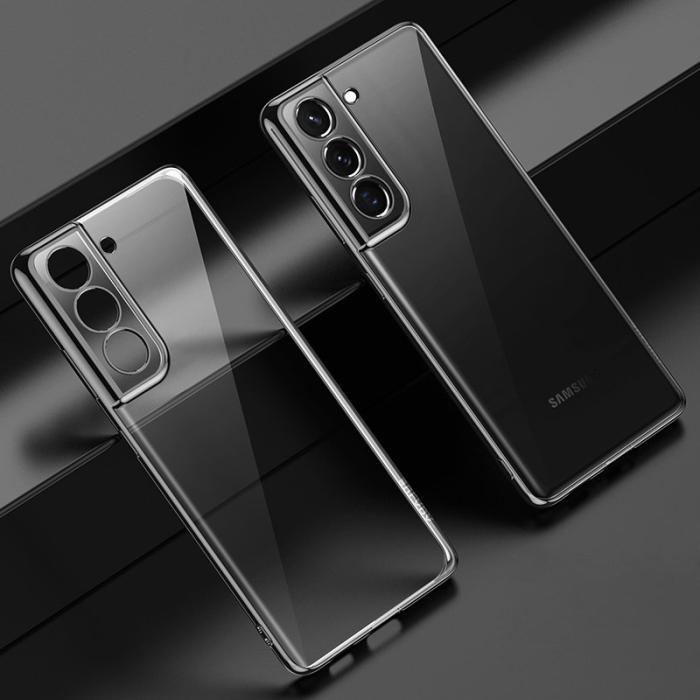 SULADA - SULADA Transparent Skal Electroplating PC för Galaxy S21+ 5G - Svart