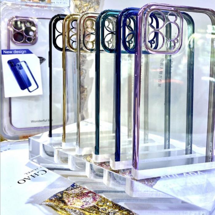 SULADA - SULADA Ultra Thin TPU Skal med Elektropläterad Ram i Svart