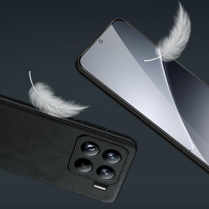 SULADA - SULADA Xiaomi 15 Pro Skal PU Läder + TPU + PC Baksida Röd