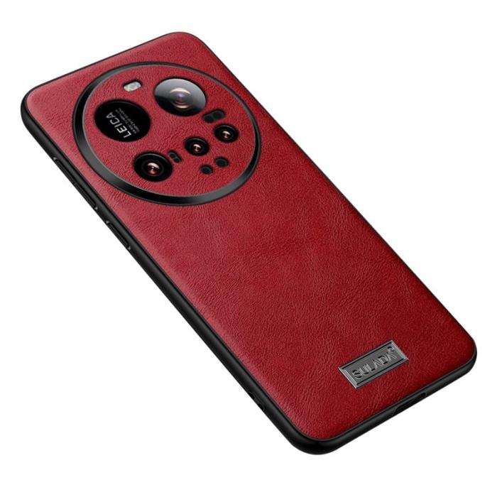 SULADA - SULADA Xiaomi 15 Ultra Skal PU Läder + TPU + PC Röd