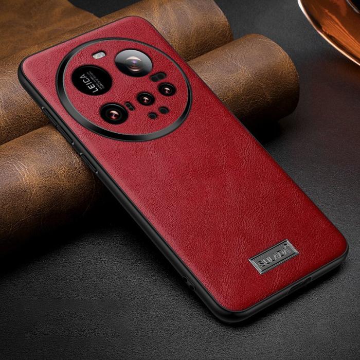 SULADA - SULADA Xiaomi 15 Ultra Skal PU Läder + TPU + PC Röd