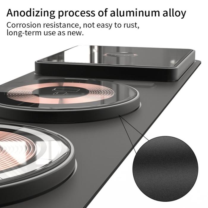 OEM - T01 3-i-1 Fällbar Trådlös Laddare Magnetisk Snabbladdare för iPhone