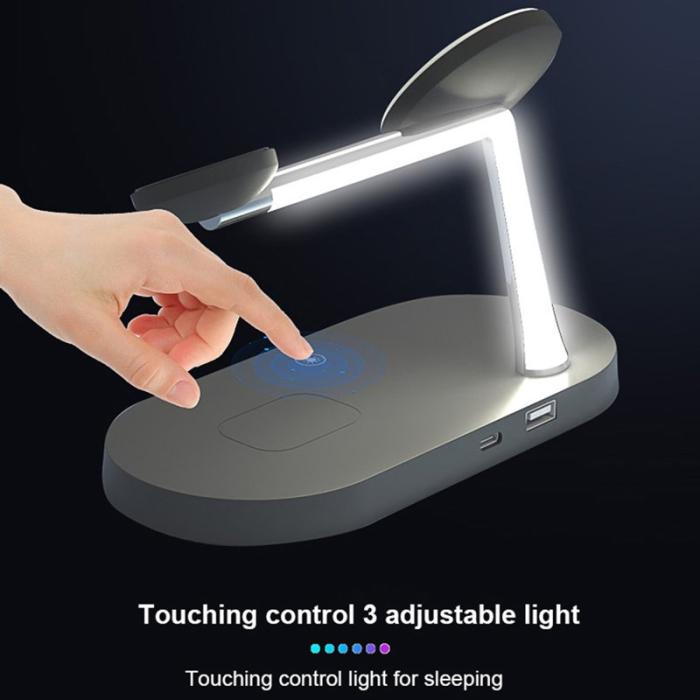 OEM - T268 5-i-1 Magnetisk Trådlös Laddare för iPhone, Apple Watch, AirPods - Svart