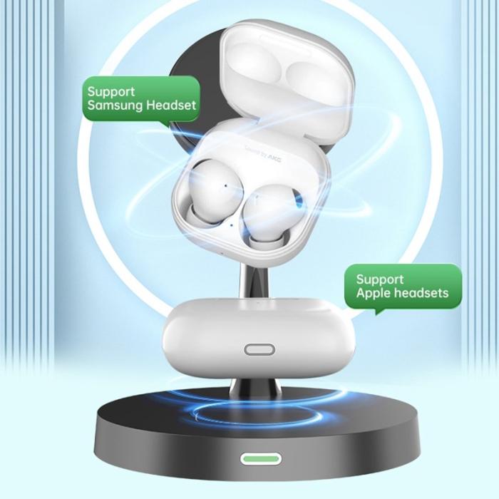 OEM - T269D 15W Magnetisk Trådlös Laddare för Telefon, Klocka, Hörlurar - Svart