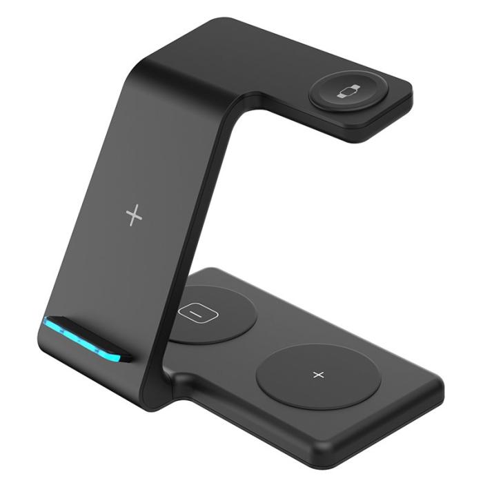 OEM - T5 4-i-1 Trådlös Laddare Bordsladdare för Telefon, Hörlurar, Smartklocka