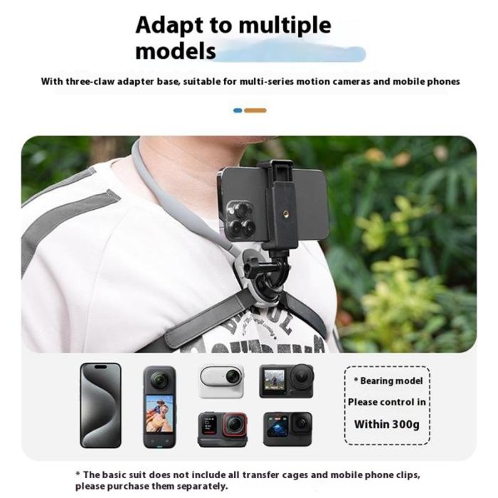 TELESIN - TELESIN 2.0 MAX S2-HNB-004 U-formad Nackrem för Kamera, Svart