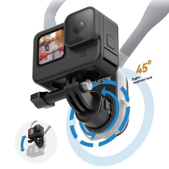 TELESIN - TELESIN 2.0 MAX S2-HNB-004 U-formad Nackrem för Kamera, Svart