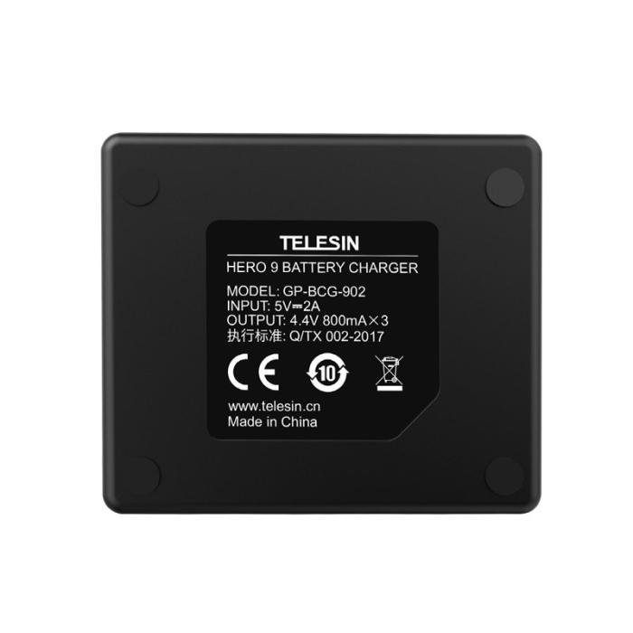 TELESIN - TELESIN AT1103 Triple Channel Batteriladdare GoPro HERO 9 Black