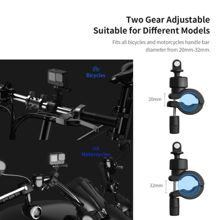 TELESIN - TELESIN DJ-HBM-001 360° Rotationsfäste för GoPro Svart